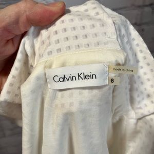 White Calvin Klein wrap dress